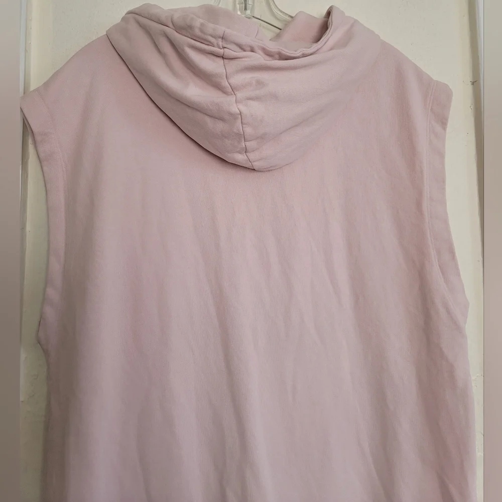 New Zara Pink Washed Plush Sweatshirt Dress Y2K Hoodie 1990 Los Angeles Small - Picture 11 of 15